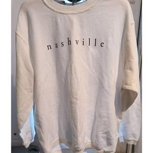 Nash Oversized L/XL White Sweater NASHVILLE
